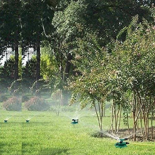 10342 Automatic 360 ° Rotating Adjustable Round 3 Arm Lawn Water Sprinkler for Watering Garden Plants