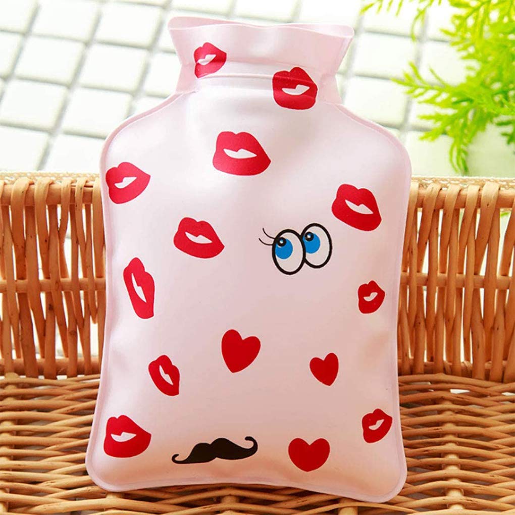 21180 Mini Hot Water Bottle Bag/Hand Warmer, Light and Handy, Small Heat Up and Refreezable Cold Pack, Korea Style Cute Therapy Heating Pad Warming Pain Relief, Random Pattern