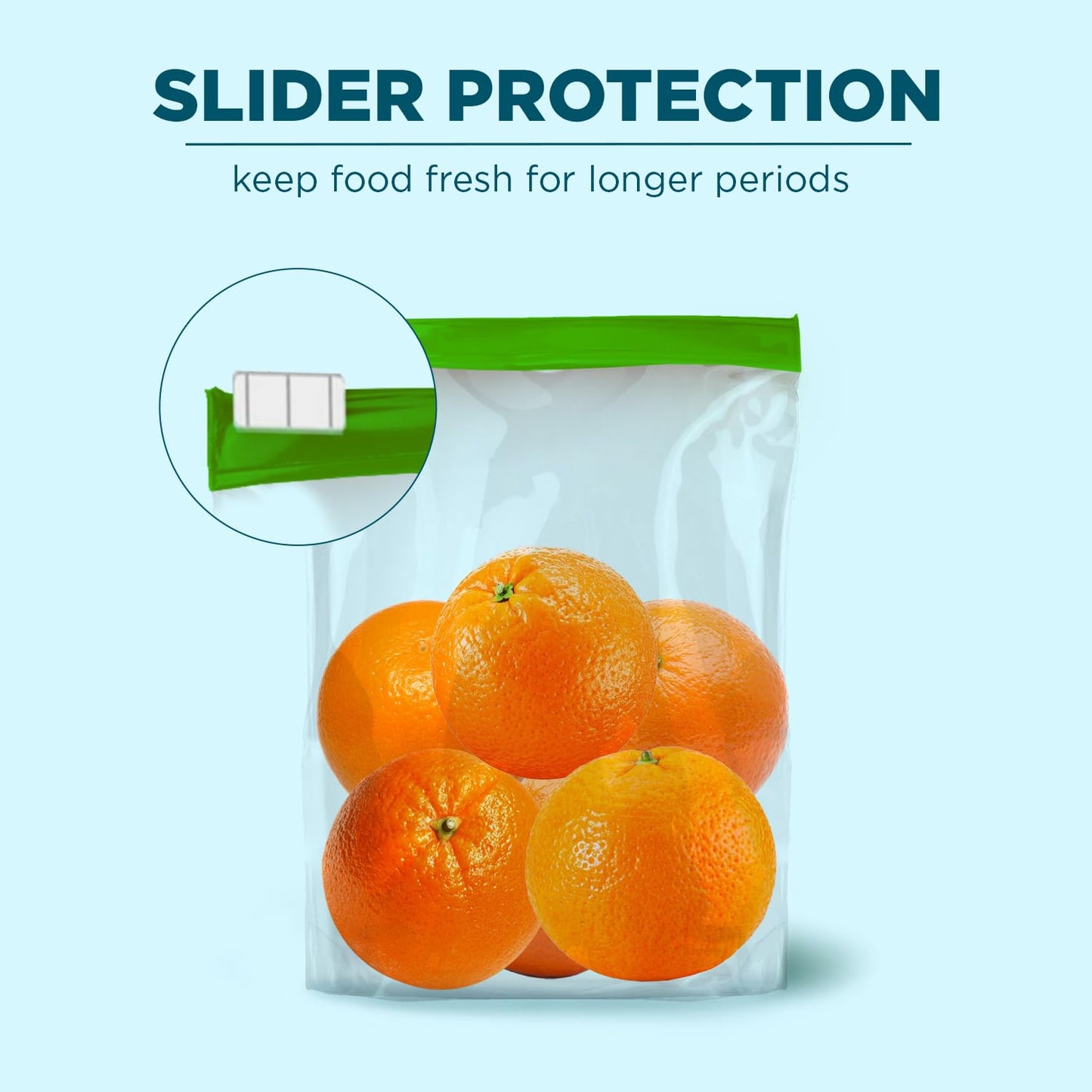 10598{Pack of 6} Plastic pouch Reusable Multi-Purpose Slider Bag 18x11 Inch ,Zip Lock & Vegetable Storage Multicolor