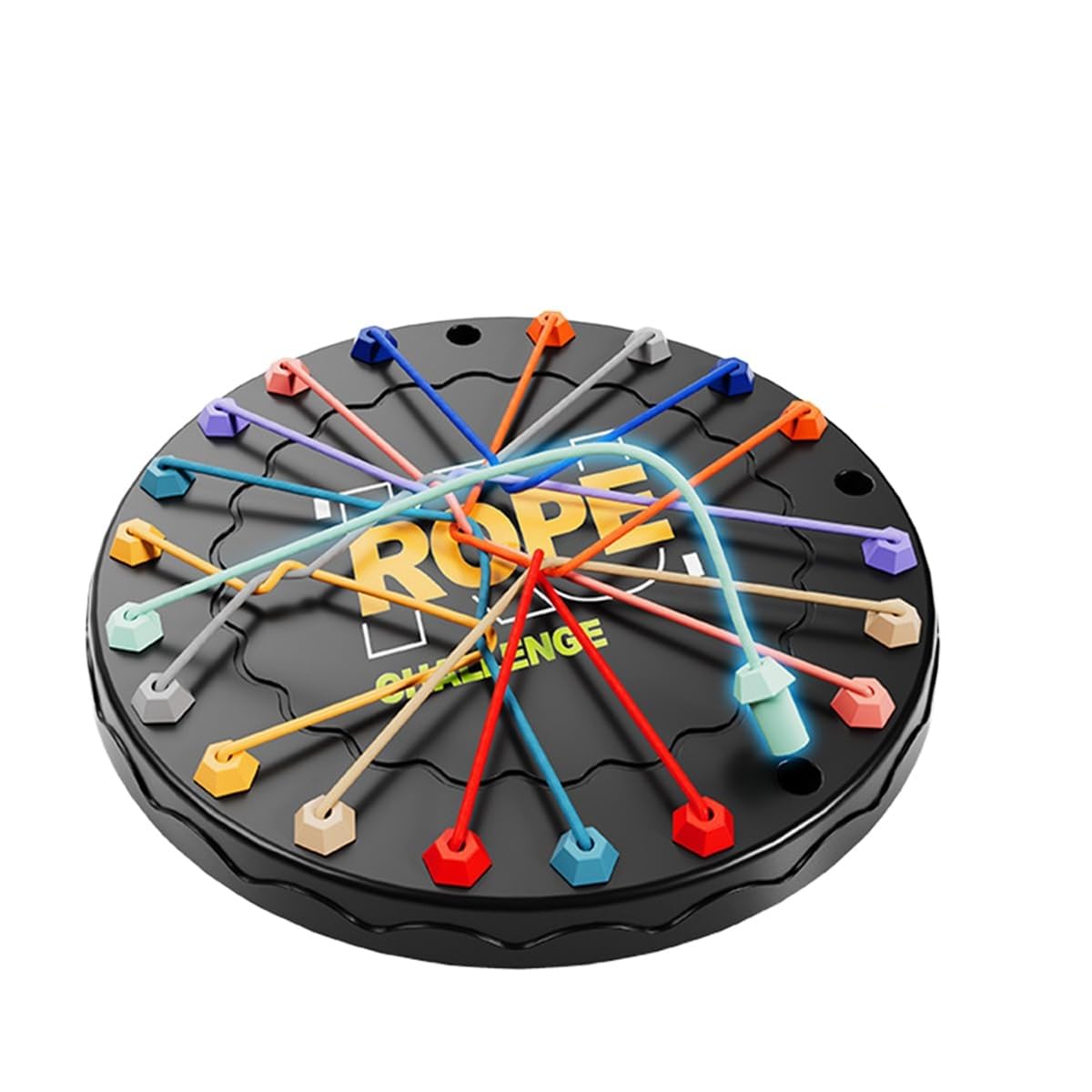 20354 Rope Puzzle Challenge Game for Kids & Adults | Brain Teaser Logic Board Toy | Rubber Band Puzzle | Focus & Problem Solving Game | Educational Toy for Home & Travel