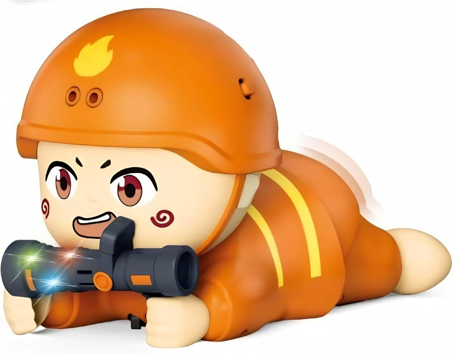 3150-3 Battery Operated Crawling Soldier Toy for Kids with Realistic Sound and Flashing Lights – Combat Mission Action Figure {Multicolor}