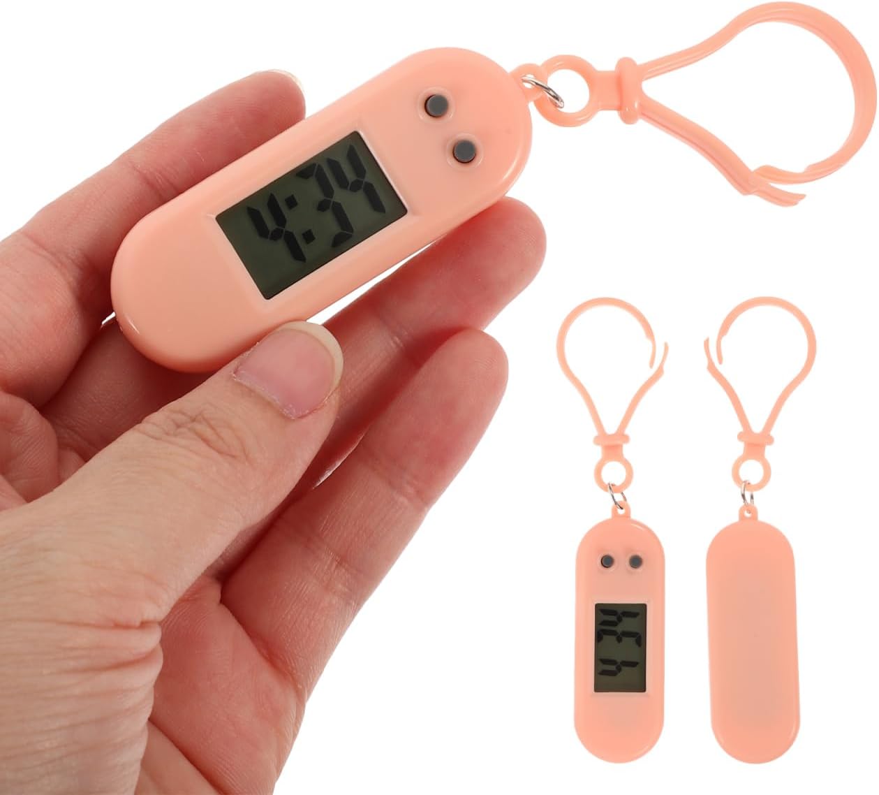20494 Digital Watch Keychain for Students - Mini Portable Backpack Clock with Lanyard - Kids {Multicolor}