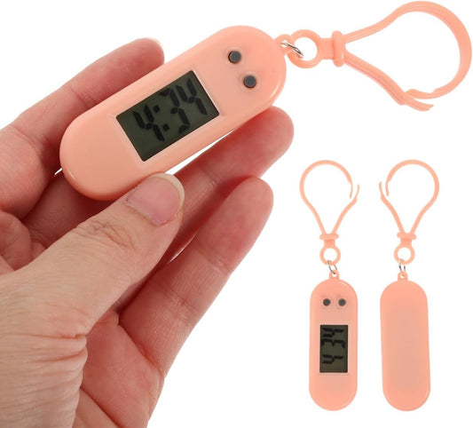 20494 Digital Watch Keychain for Students - Mini Portable Backpack Clock with Lanyard - Kids {Multicolor}