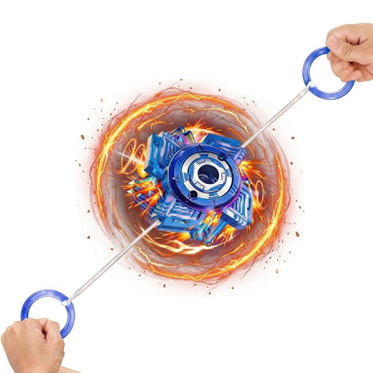 20948 Hand Pull Gyro Spinner for Kids | High Speed Flying Spinner with String Launcher | Stress Relief Rotating Spin Toy