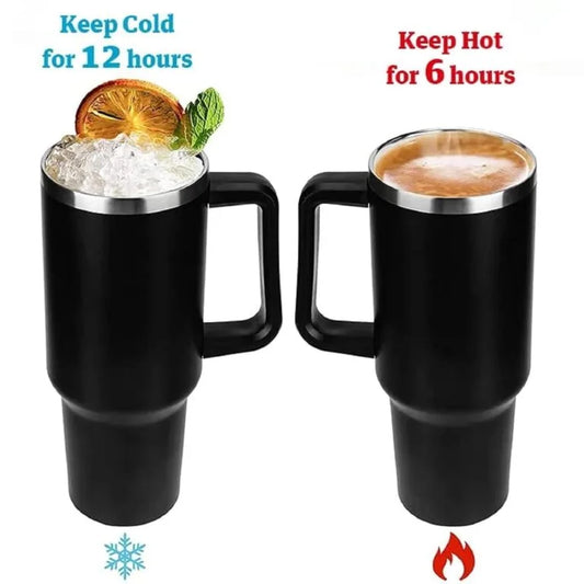 10315 Tumbler Mug with Handle, Stanley Cup with Straw and Handle, Stainless Steel Coffee Mug with Lid Coffee Mug, Insulated Water Bottle for Hot Iced Drink (1200ml)