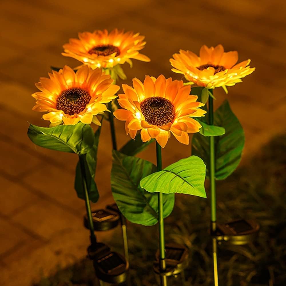 20308 Led Solar Sunflower/Light Flower for Garden/Garden Solar Flower for Outdoor Pack of 1