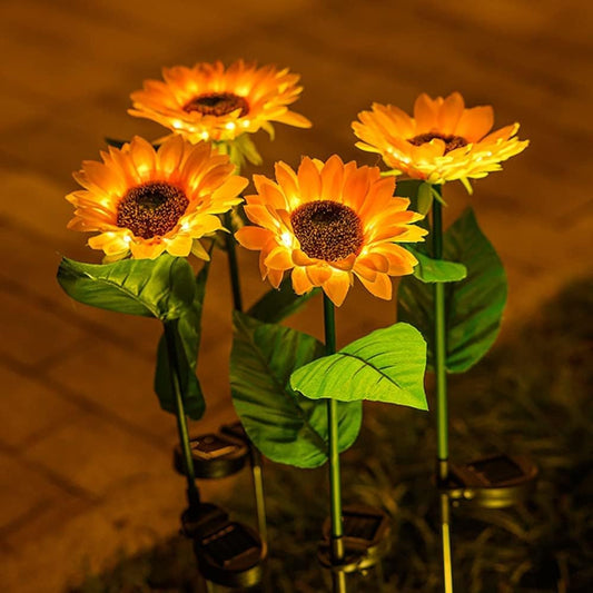 20308 Led Solar Sunflower/Light Flower for Garden/Garden Solar Flower for Outdoor Pack of 1