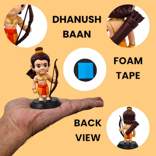 5003 Lord Shree RAM Ji Idol for Car Dashboard, Office Table,Home Decor| Little Dhanush Teer Kaman Figurin