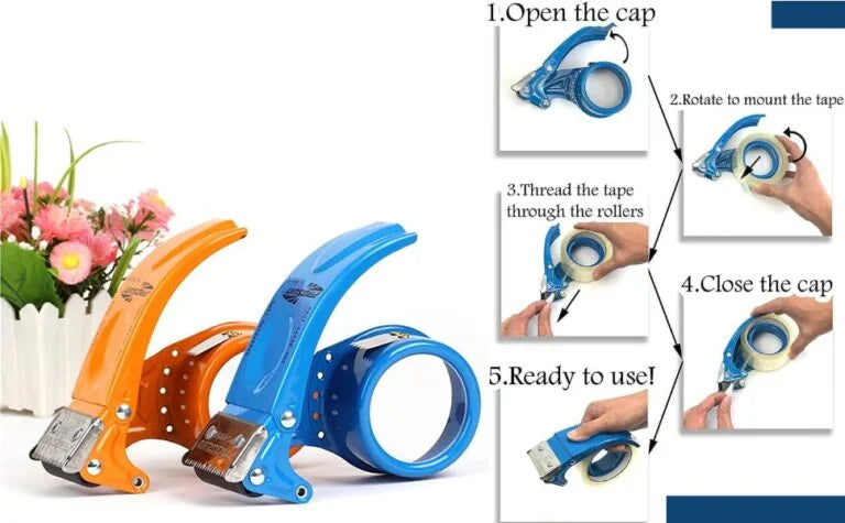 10302 Tape Dispenser for Packing Packages Lightweight Ergonomic Industrial Heavy Duty Tape Cutter for Couriers