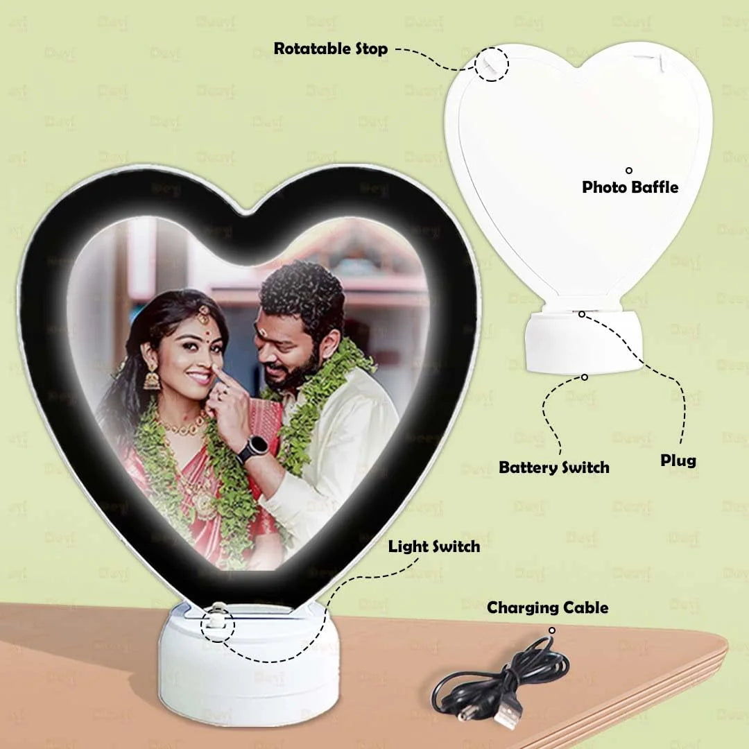 DYJ-208 Big Heart Shape Magic Photo Frame & Mirror
