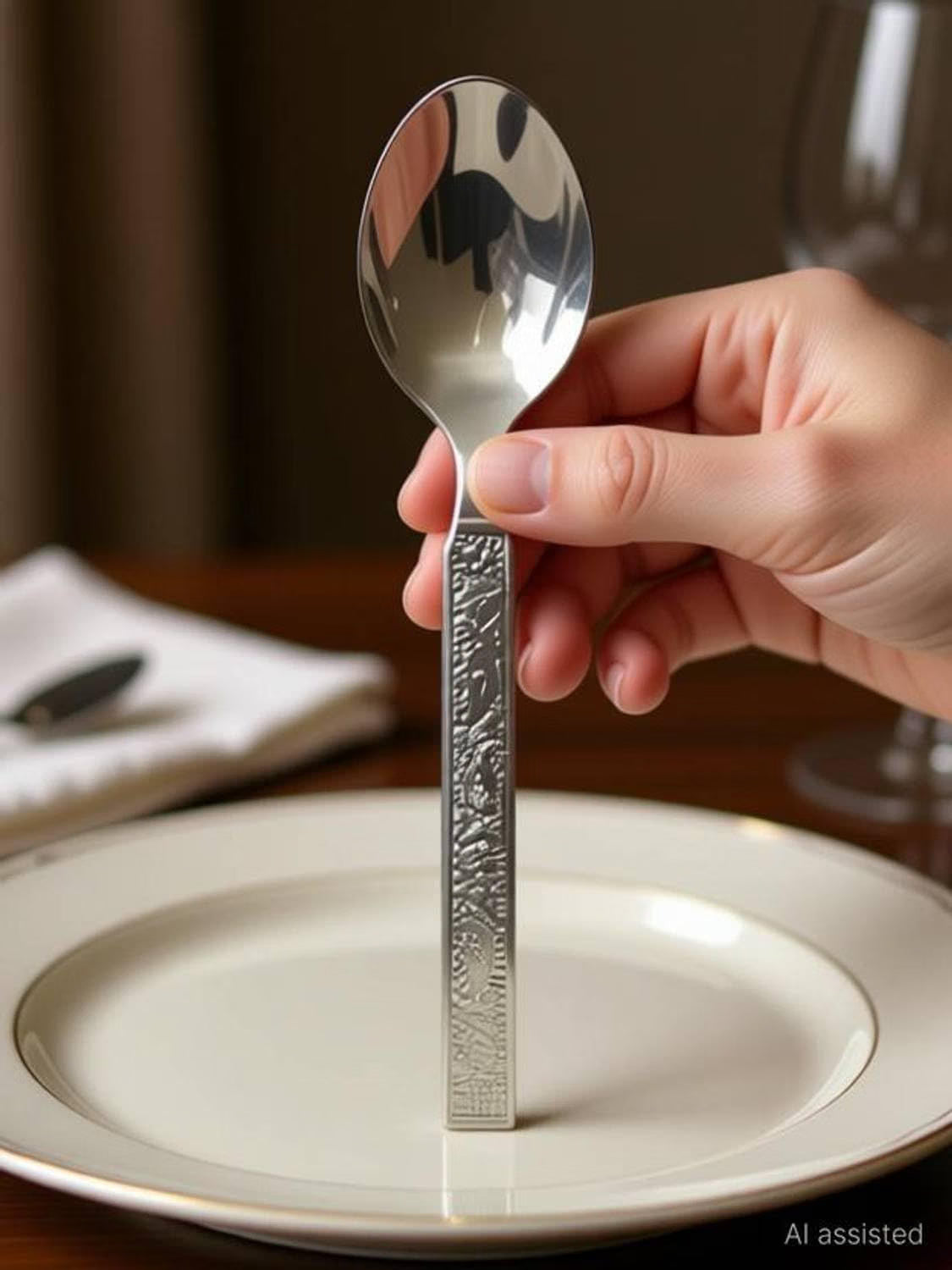 21236 Tablespoon Set of 12 | 15 GMS Each Spoon | 16 cms Long | Traditional Handcrafted Dining Iron Spoons | Dining, Cooking & Serving | Ideal for Everyday Use.