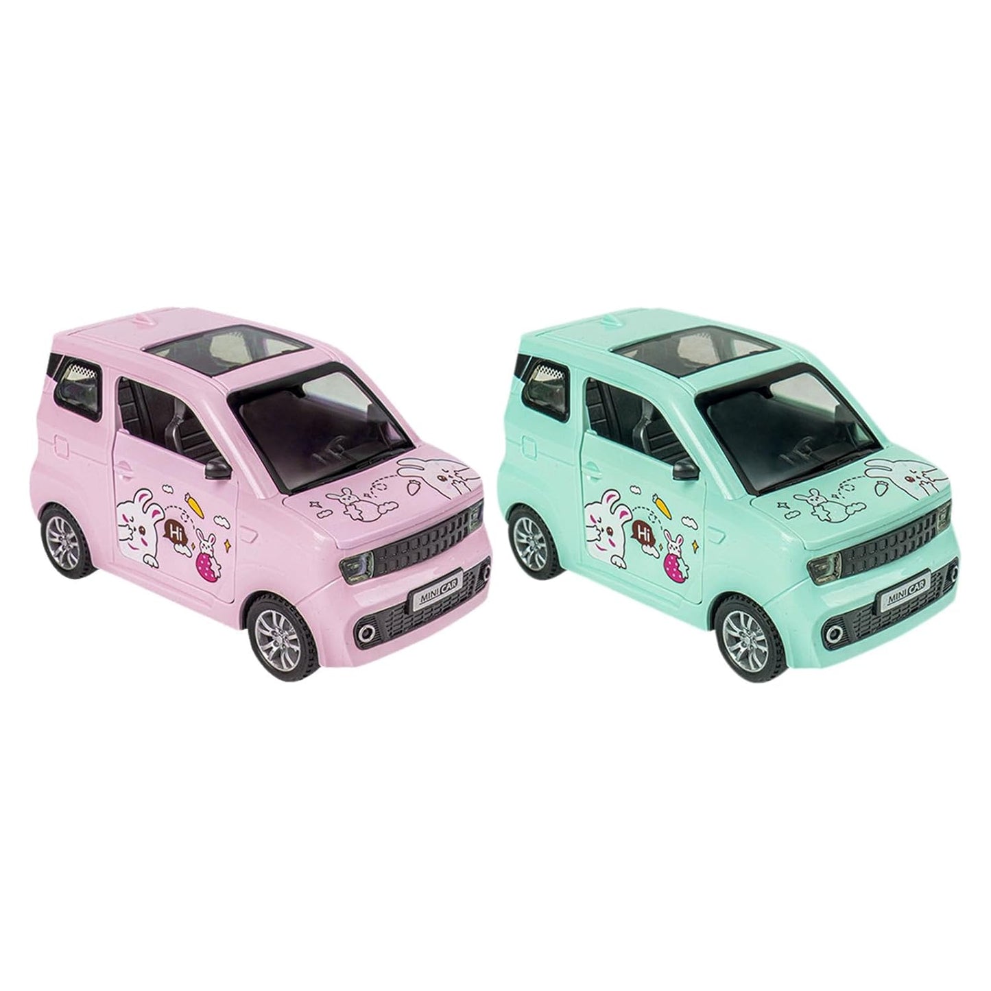 399-960 Plastic Pull Back Car For Kids, 12 Piece, Multicolour