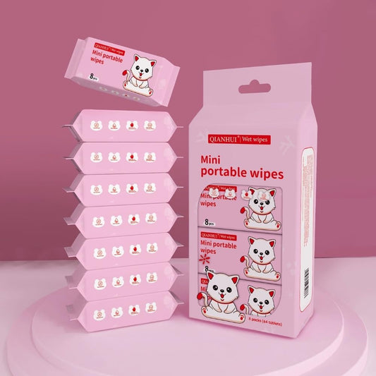 20348 Mini Portable Disposable Baby Wipes Water Wipes Baby Skin Care Wet Tissue 64 Wipes
