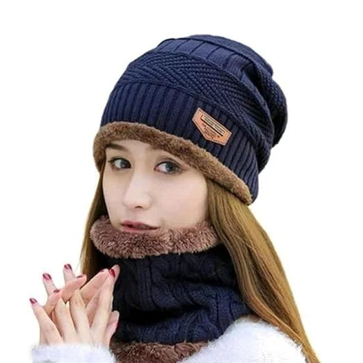 8029 Cap with Neck Warmer Set Men & Women