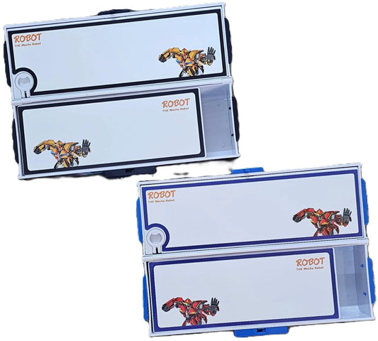35318-C Transformers Theme Suitcase Pencil Case with Combination Password Lock Double Sided Compass Box