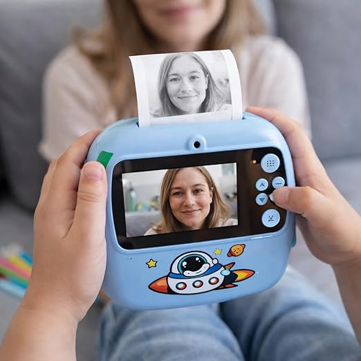 20587 Kids Instant Print Camera for Children | DIY Thermal Printing Digital Camera with Color Pens & Paper Rolls