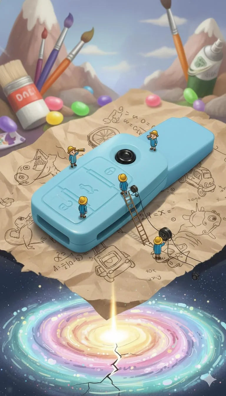 WX-99718 Car Key Shaped Pencil Erasers – Remote Car Key Fob Design – Fun Stationery for Kids