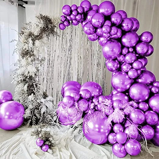 2004 (50 pcs) Purple Chrome Balloons