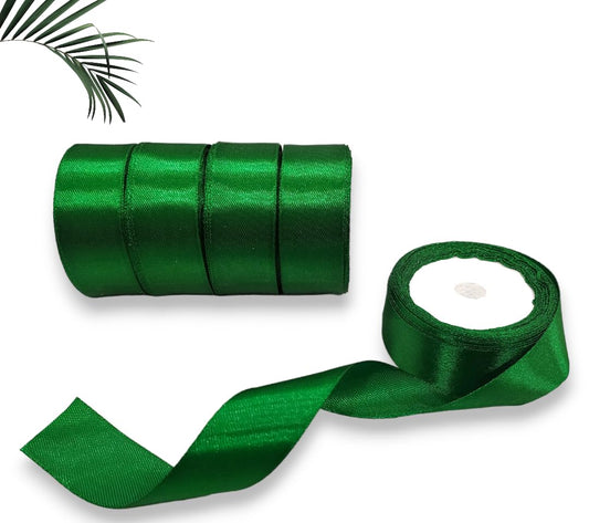 887 ( 10 pcs ) 1/2 Inch.green Satten Ribbon