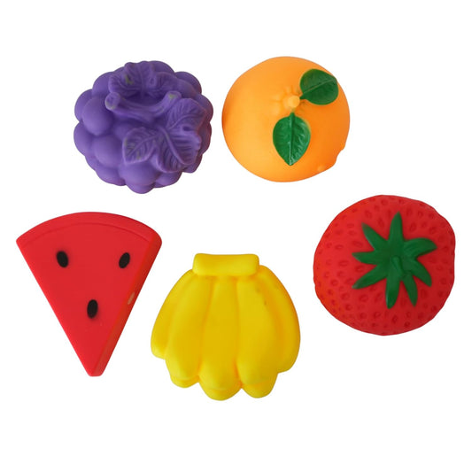 SPV 067 Fruit Toys for Kids | Soft Squishy Sensory Food Toy Set for Babies 6–24 Months | Educational Fine Motor Skill Fruits & Vegetables Playset for Boys & Girls