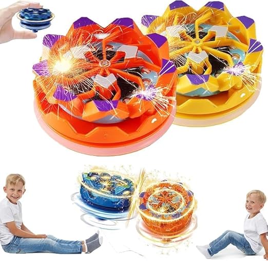 20326 Fingertip Gyro, Handheld Gyroscope Collision Light up Spinning Top Toy Spinning Gyroscope Battle Decompression Toy