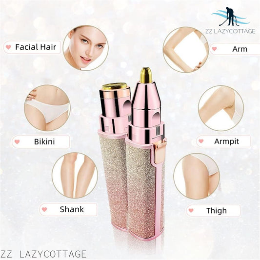HX-203A Women Blawless Battery Powered Eyebrow And Uperlip Trimmer Shaver For Ladies.