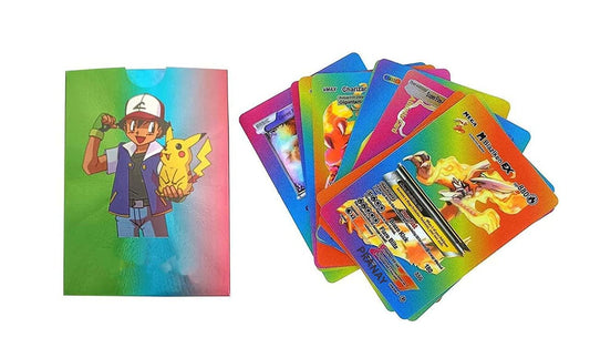 10077 Pack of 55 Golden & Siliver Pokeymon Cards – Rare Collection for Thrilling Battles
