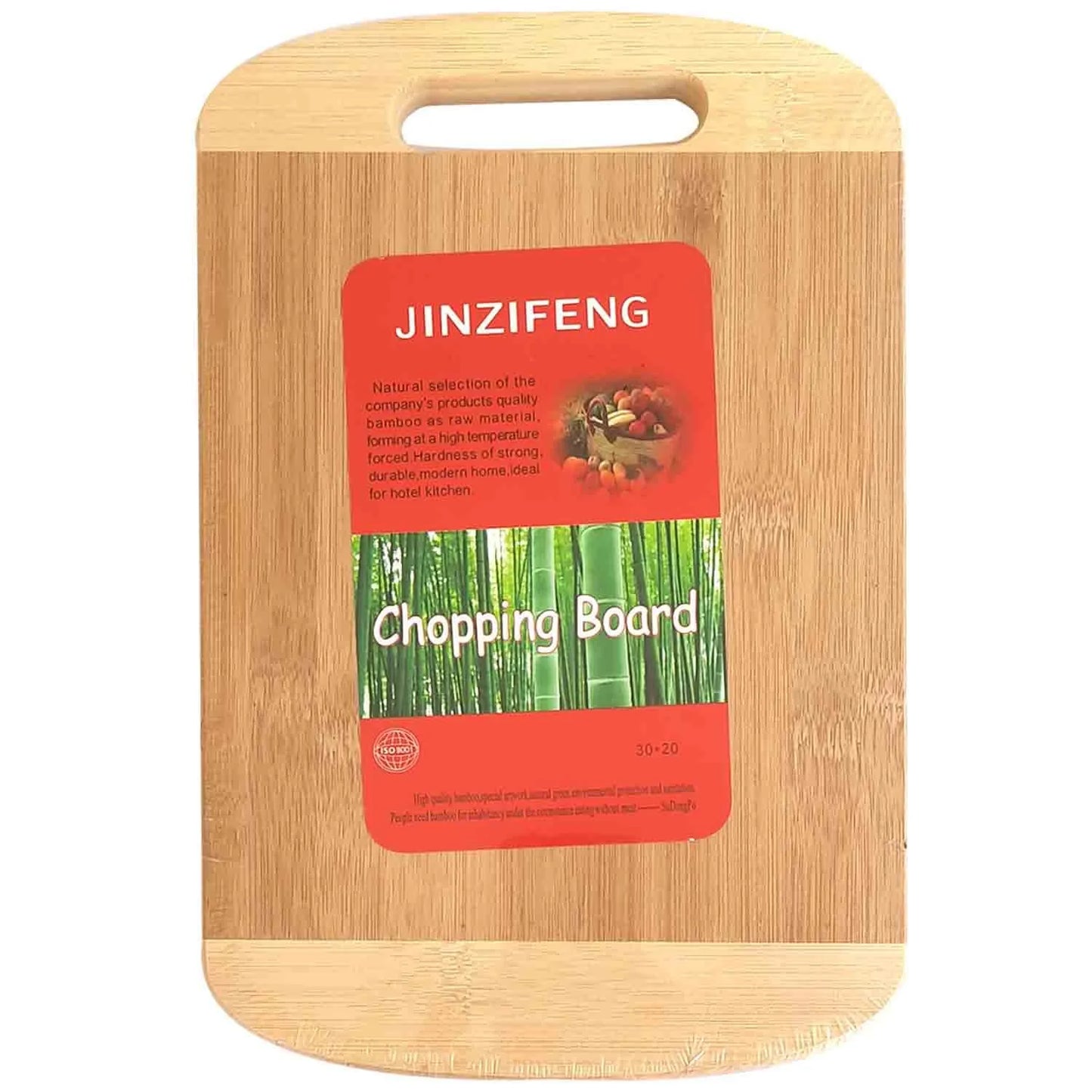 10395 34 x 24 Craft Bamboo Chopping Board/Vegetable Cutting Board for Kitchen Handle