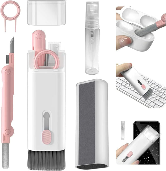 20156 7 in 1 Electronic Cleaner kit, Cleaning Kit for Monitor Keyboard Airpods MacBook iPad iPhone iPod, Screen Dust Brush Including Soft Sweep