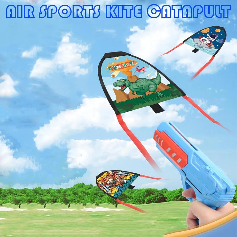 82276 Kite Launcher Toys, Kites for Children Kids with Catapult Gun, Funny Beach Kite Toy Outdoor Toys
