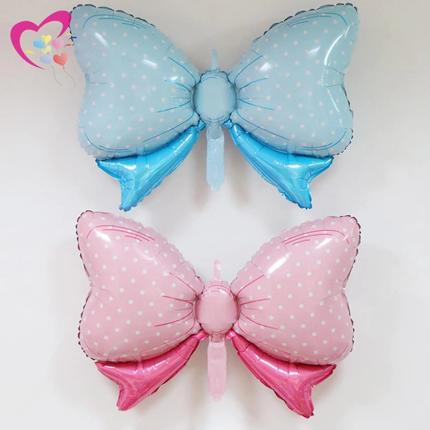 10200 Large Blue Bow Foil Balloons