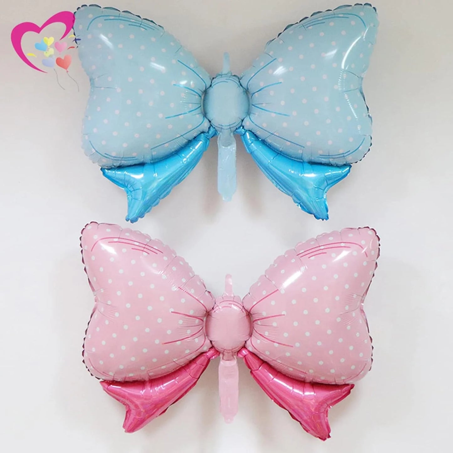 10200 Large Blue Bow Foil Balloons