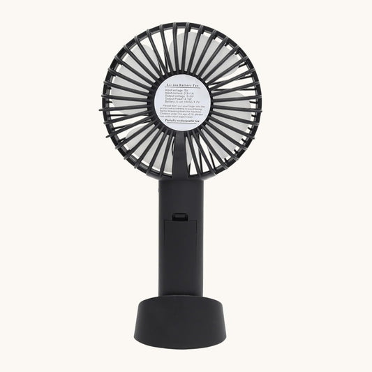 20328 Mini Portable USB Hand Fan | Rechargeable Battery Operated | Summer Cooling Mini Fan with Standing Holder Handy Base For Home Office Indoor Outdoor Travel.