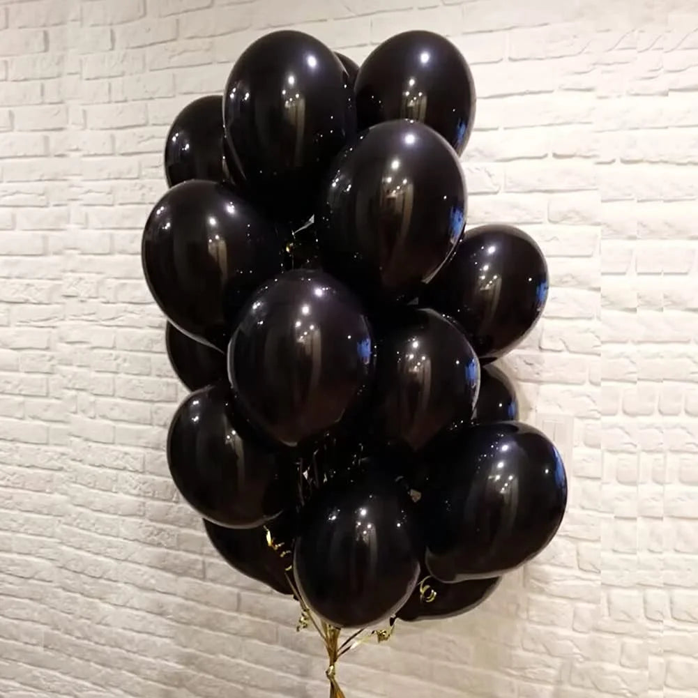 2082 (50pcs) black Metallic Balloons