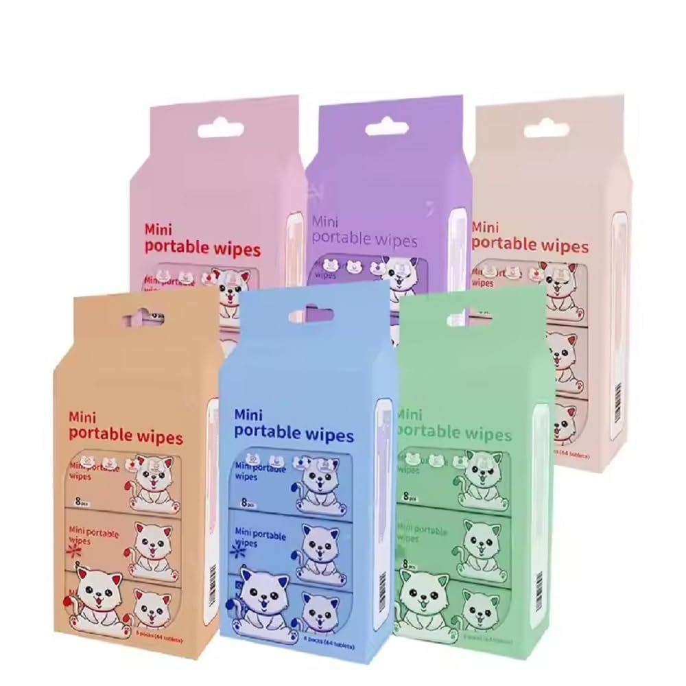 20348 Mini Portable Disposable Baby Wipes Water Wipes Baby Skin Care Wet Tissue 64 Wipes