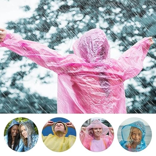 20726 Disposable Ball Raincoat - Stylish Spherical Keychain for Outdoor Events, Travel, and Anywhere | Lightweight, Foldable, Multi-color Rain Protection {Random Color}