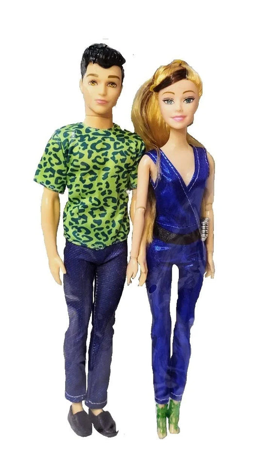 NX700 Sweet Boy & Girl Couple Set of 2 Plastic Dolls