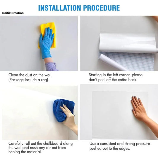 3134 45×200 CM Whiteboard Sticker for Wall (1.5×6.5 Feet) |