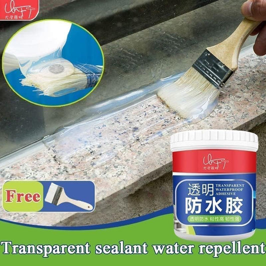 10397 Waterproof Adhesive Glue, 300gm, with Brush, Transparent, for Roof Leakage, Crack Seal, Water Leakage Solution, Waterproofing for Pipe, Wall, Tiles