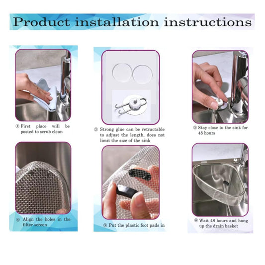 20302 Multifunctional Food Strainer Stainless Steel Sink Corner Strainer Basket for Kitchen Waste/Vegetable/Fruit