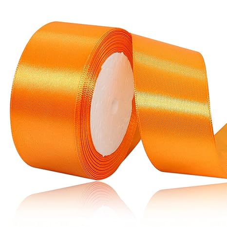 438 ( 10 pcs ) 1/2 Inch. Orange Satten Ribbon