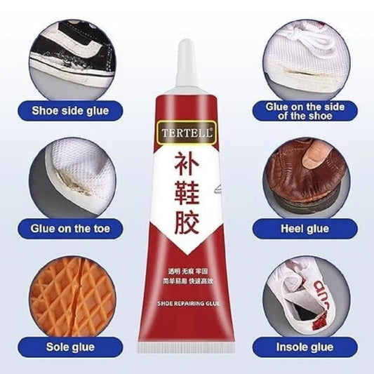 10523 Shoe Repair Glue, 60ml Waterproof & Quick-Drying Footwear Adhesive, Instant Strong & Flexible Fabric Glue for Sole Repair