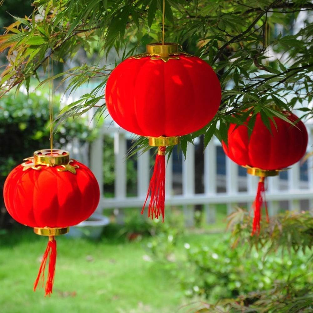 21367 Red Lantern 16 Pcs Lucky Hanging Lanterns Decoration New Year Wedding Party Hang Mini Lantern Home Decoration for Chinese Spring Festival and Celebration