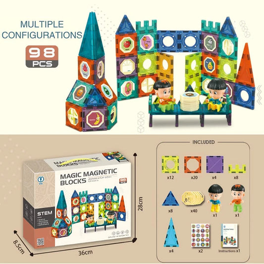6023 – 42 Pcs 3D Magneti Blocks Educational for kids