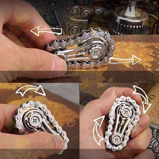 20603 Chain Gear Fidger Spinner, Fidget Toys for Kids, Fidget Toys, Black Compact Fidget Toy for Kids Adults Bicycle Chain