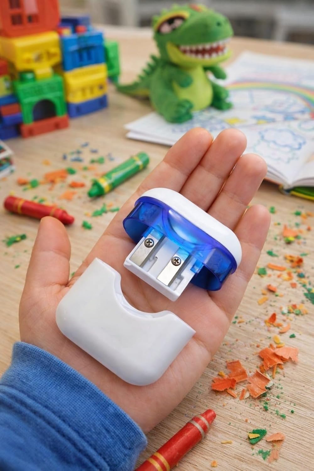 20612 Multicolor Earbuds Shaped Pencil Sharpener Portable Plastic Sharpener for Kids School Office Use Compact Lightweight Durable Stationery Pencil Easy Grip Design
