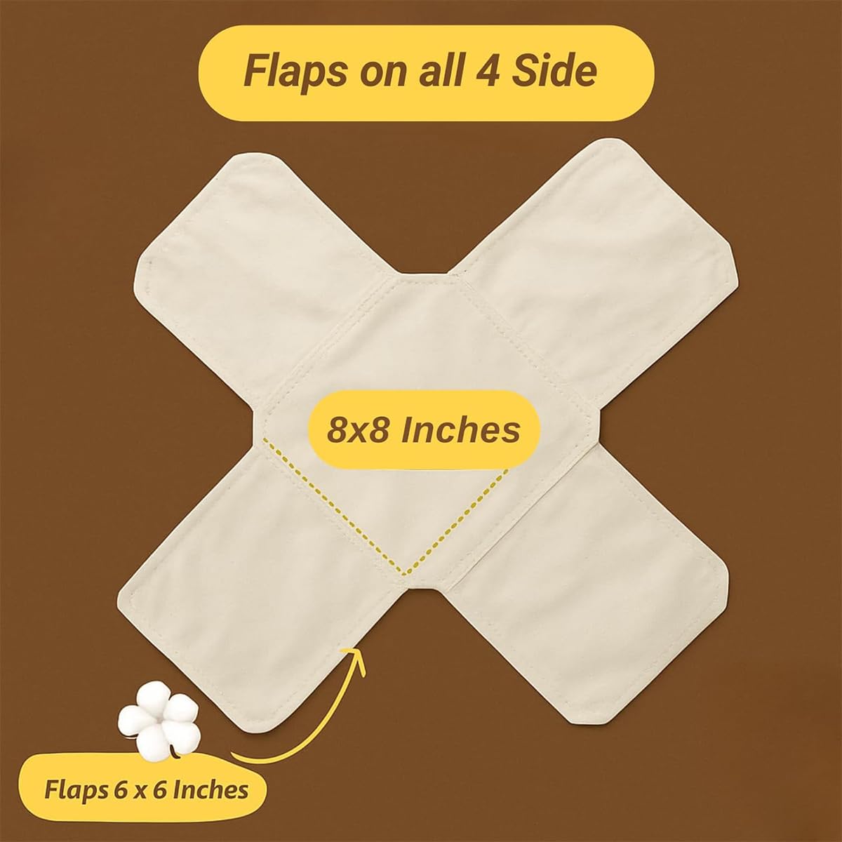 11042 Cotton Double Layer Roti Wrap With Flaps – Muslin Cloth For Chapati And Hot Case Kitchen – Roti Cloth,Beige