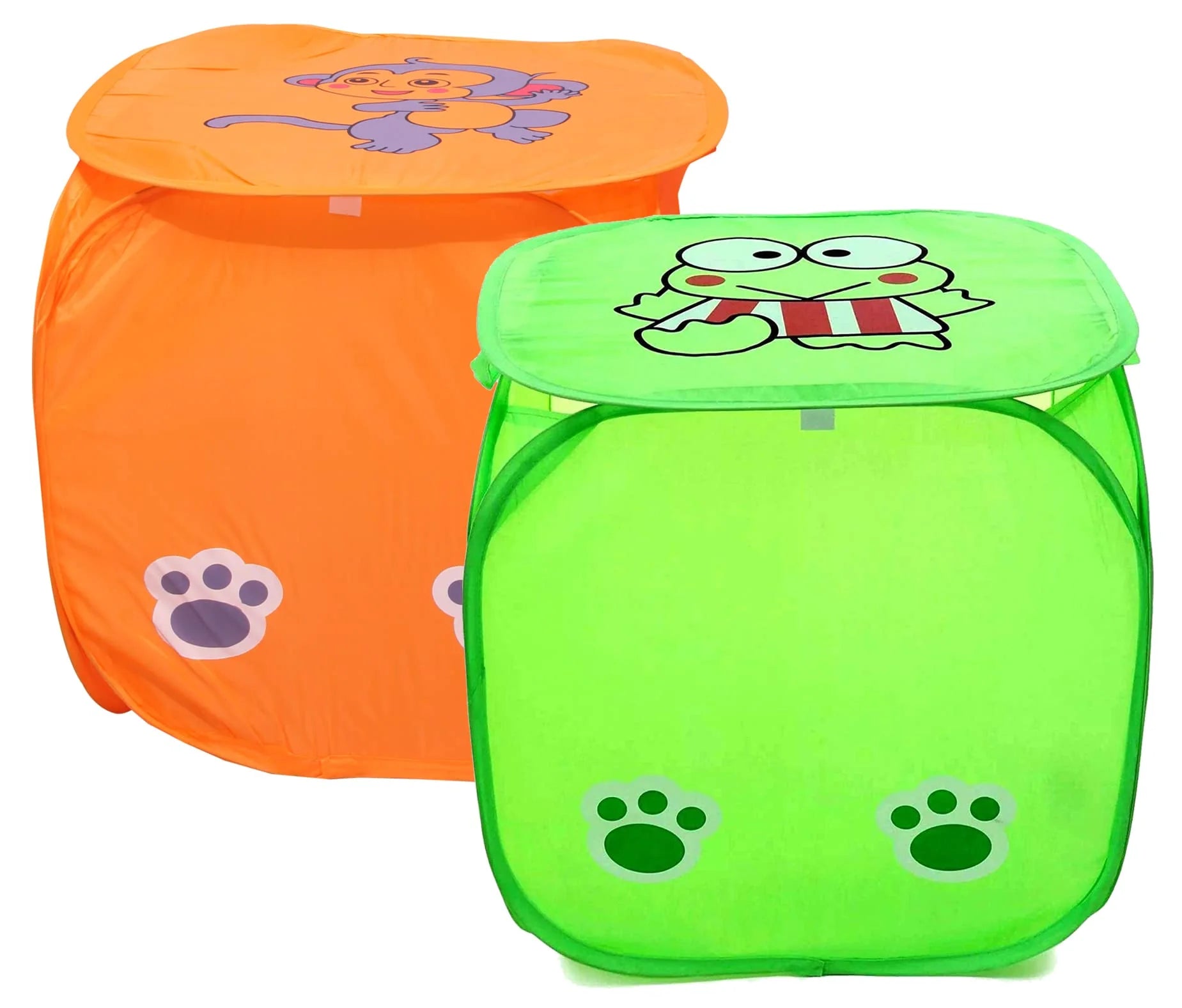 20562 Cartoon Print Foldable Laundry Organizer, Laundry Basket, Toys Organiser (Multicolor)