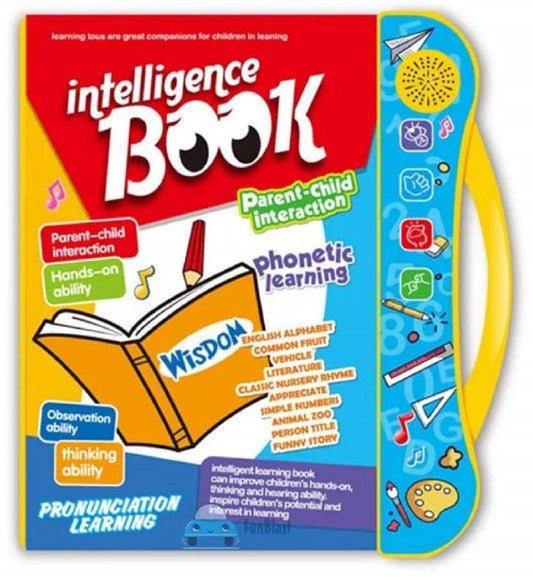3101  Intelligence Book English Letters & Words Learning Sound Book, Fun Educational Toys, Activities with Numbers, Shapes, Animals Phonetic Learning Book