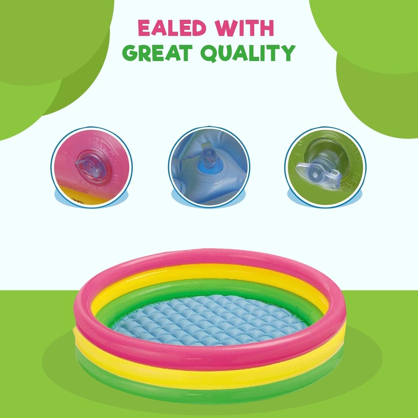 58924 Round Inflatable Swimming Pool Bathtub Soft Material Spa Bath Tubs for Kids & Toddlers (Multicolor, 3 Feet